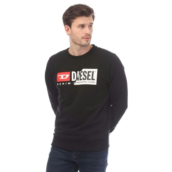 Diesel Mens S-Girk Cuty Felpa Hoodie - Black