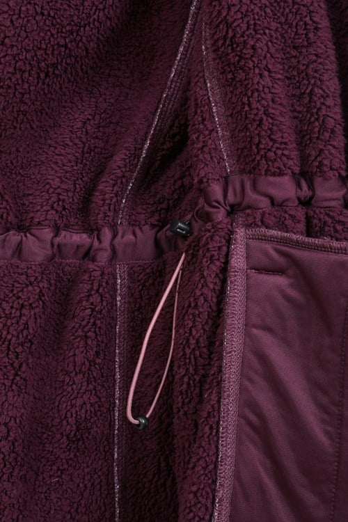 Mountain Warehouse Womens/Ladies Mallaig Longline Fleece Jacket - Burgundy