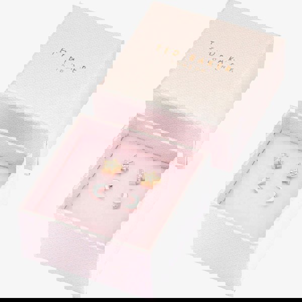 Ted Baker MOANNY Two Tone Pave Star & Crescent Moon Stud Earring Set TBJ2621-23-02