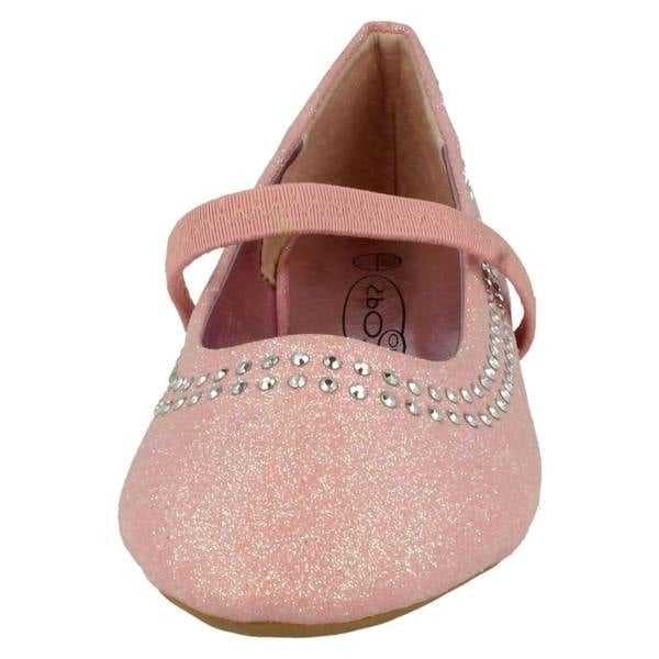Spot On Girls Spot On Glitter Elasticated Strap Flats