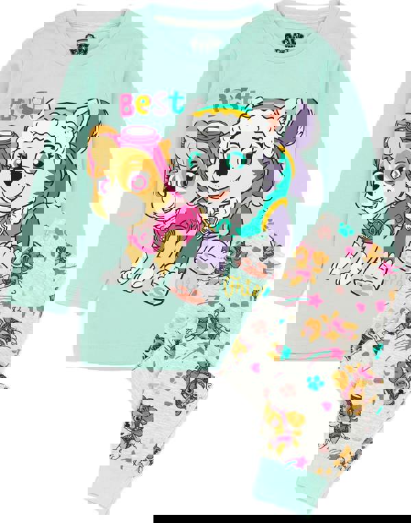 Paw Patrol Girls Blue Skye & Everest Long Sleeve Long Leg Pyjama Set