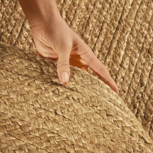 Braided Jute Rug Oval Rangpur Natural Gold
