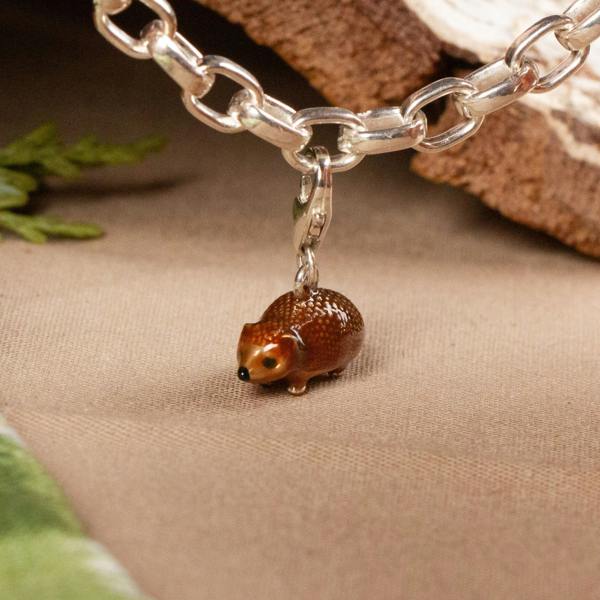 Mylee London Hedgehog Charm - Enamelled Sterling Silver