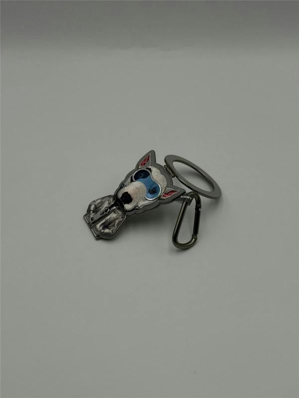 Nimmy Friends Nimmy Cool & Cute 2.0 Blue Terrier Dog Embroidery Magnetic Stand with MagSafe Grey - N-KM-BSZJ-019