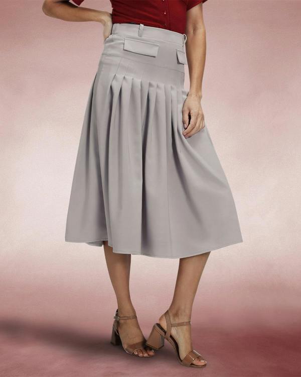 HotSquash Pleated Utility Style Skirt