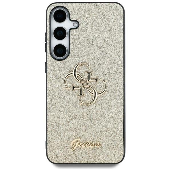 Guess Fixed Glitter Big 4G Metal Logo Case for Samsung Galaxy S25 6.2" Gold - GUHCS25SHG4SGD