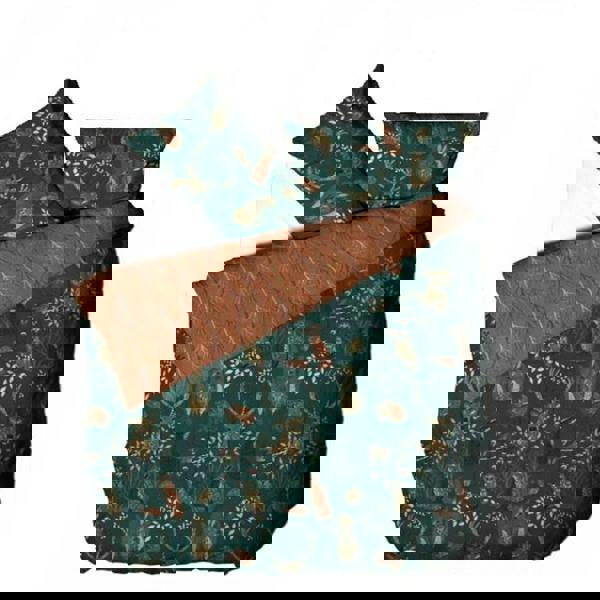 Furn Forest Fauna Duvet Cover Set - Emerald Green