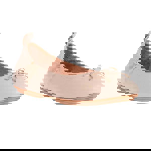 FitFlop Womens/Ladies Allegro Bow Leather Ballerina Flats - Stone