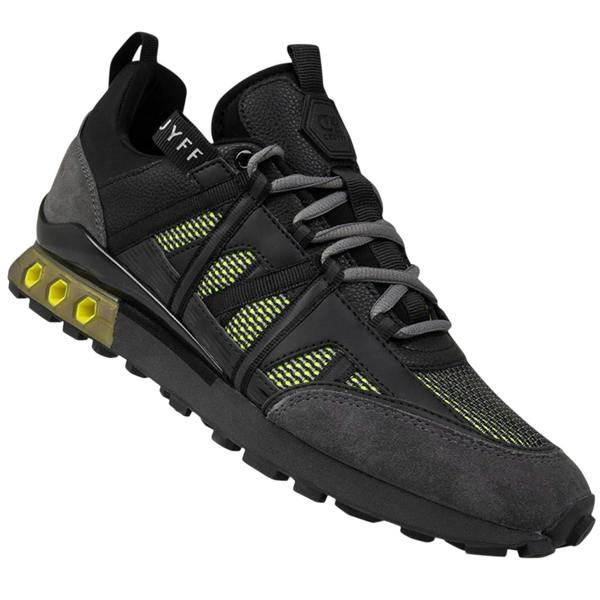 Cruyff Mens Fearia Futura Suede Trainers - Yellow/Black - 