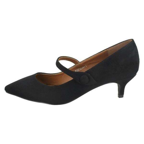 Spot On Ladies Spot On Mid Heel Mary Jane Shoes