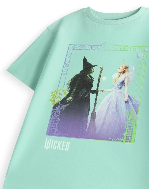 Vanilla Underground Wicked Girls Blue Glinda & Elphaba Short Sleeved T-Shirt