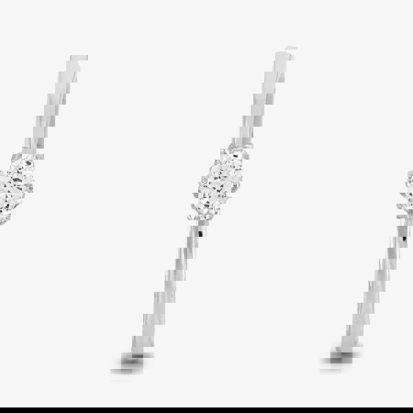 Starbright Silver 4mm Six Claw Round Cubic Zirconia Ring R3227(4M) 3A