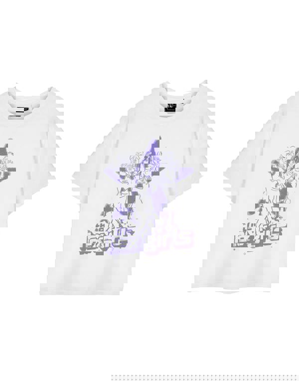 Scooby Doo Womens White Hex Girls Cropped Short Sleeved T-Shirt