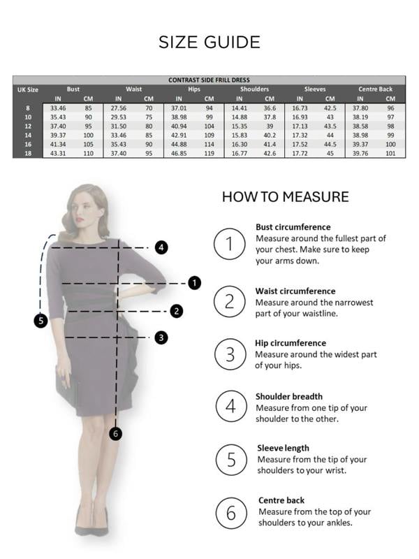 HotSquash Contrast Side Frill Dress