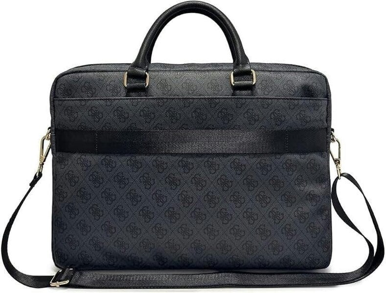 Guess 4G Round Classic Logo Stripes Bag for 16" Laptop Black - GUCB166PG4S4RK