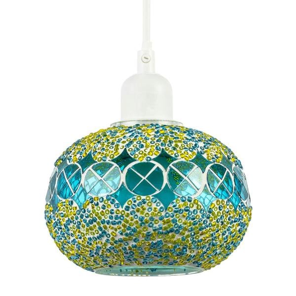 Glass Globe Mosaic Ceiling Pendant Lighting Shade with Rounded Shape Image 1