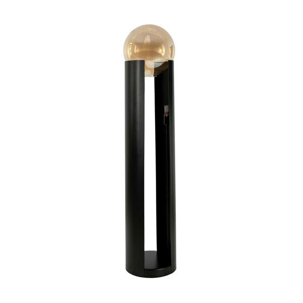 Angel Cerdá Smoked amber glass and black steel floor lamp 8108