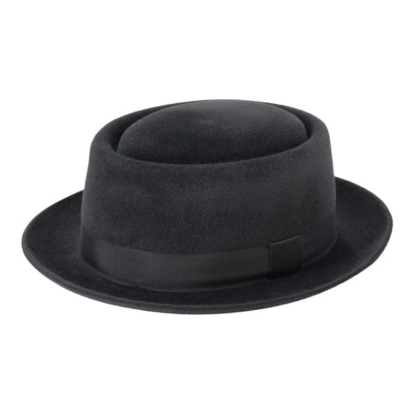 Gamble & Gunn 'Walt' Luxury Grey Fur Felt Porkpie Hat