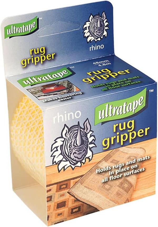Ultratape RUG GRIPPER TAPE - Holds Rugs, Mats in place on All floor Surfaces