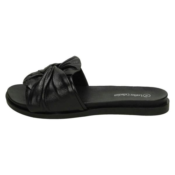 Leather Collection Ladies Leather Collection Twisted Vamp Mules F00203