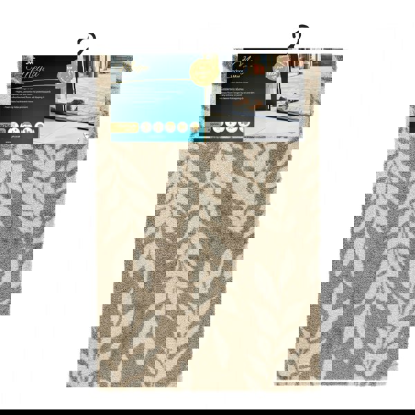 JVL Mega Mat Machine Washable Entrance Runner and Doormat Set, Brown Leaves