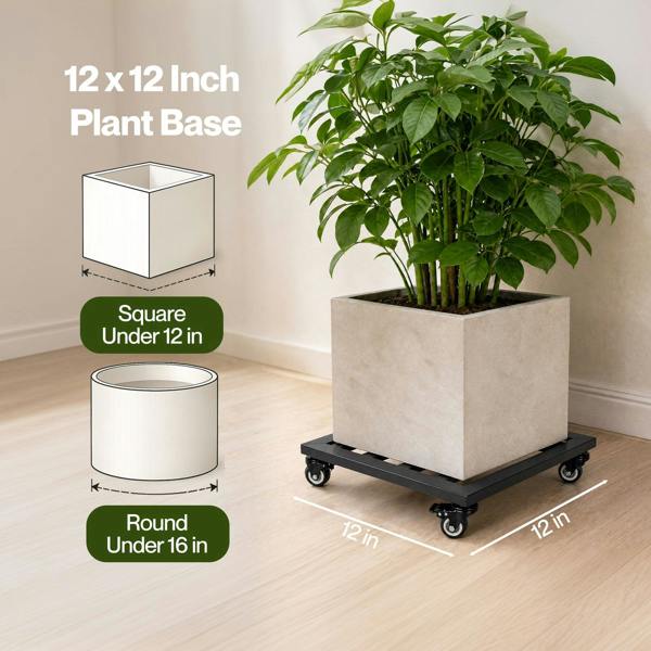Toque Plant Caddy with Wheels Heavy Duty Rolling Plant Stand Trolley 2PCS