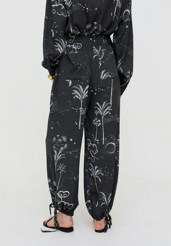 Palm High Waist Palm Print Trouser In Black - image 7