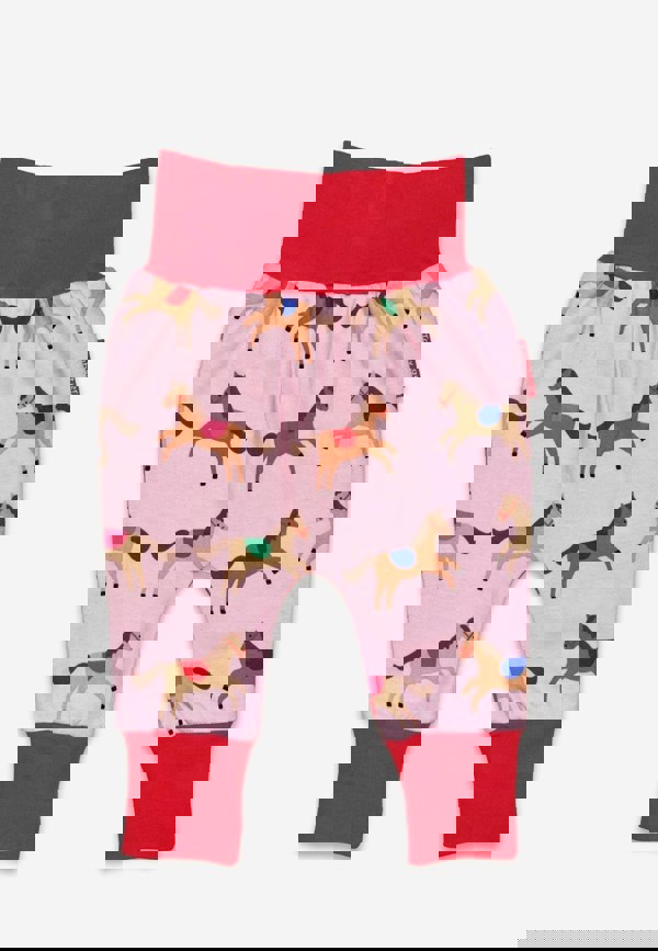 Organic Pink Horse and Pony Print Yoga Pants - Toby Tiger