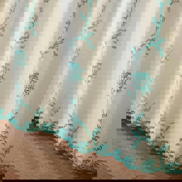 Luxury Living Exe Embroidery Voile Curtains