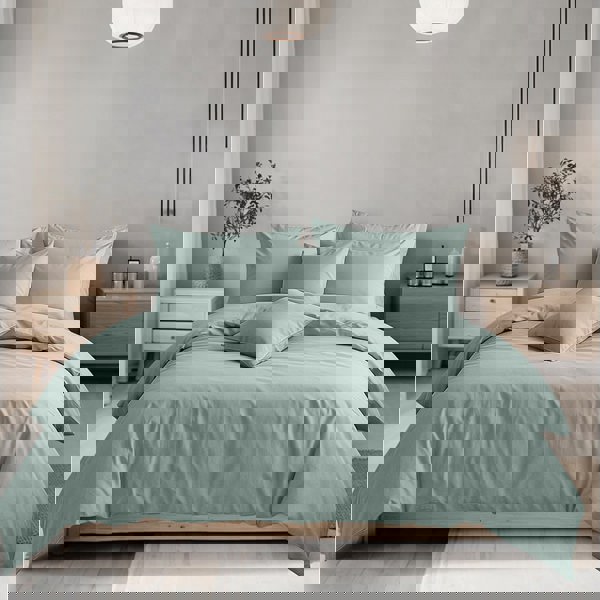 Snug City Plain Dyed Easy Care Polycotton Duvet Cover And Pillowcase/s Set Bed Linen