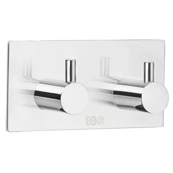 Chrome stainless steel double towel hook