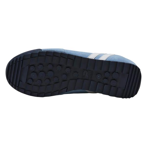 Patrick Mens Dijon Suede Running Trainers - Sky Blue/White/Navy - 