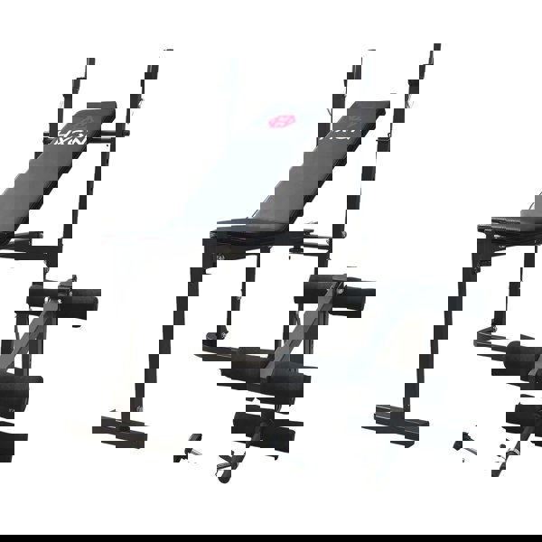 HXGN Barbell Bench with Included Leg Developer Attachment