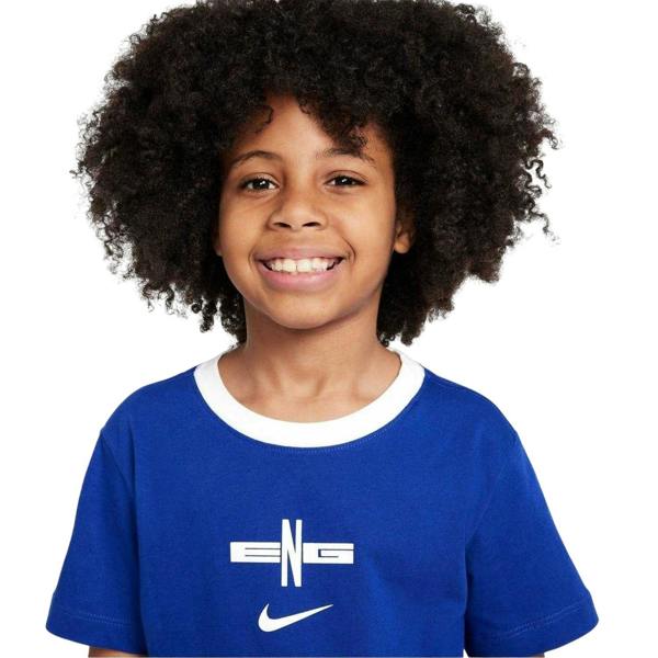 Nike Childrens/Kids 2025 England Cotton T-Shirt - Blue - 