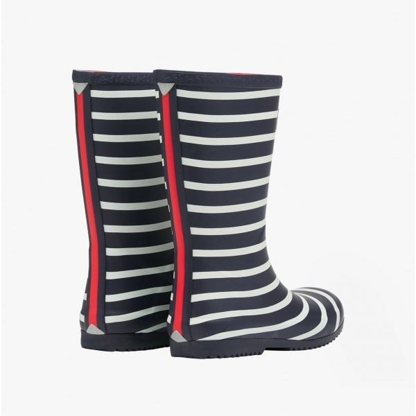 Joules ROLL UP WELLY Boys Rubber Wellies Navy Stripe