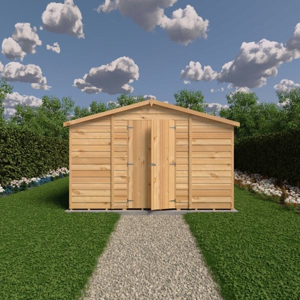 Shire Overlap Double Door No windows  10x20 Value storage shed