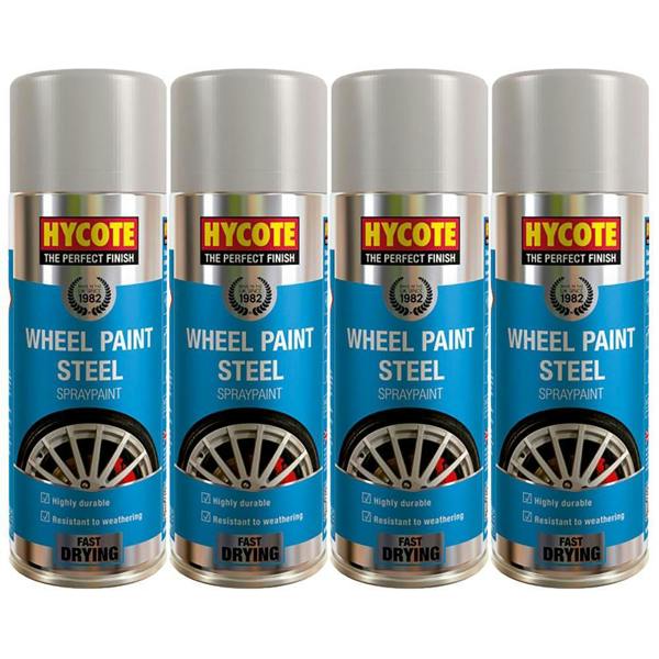 Hycote 4X Hycote Wheel Paint Steel Spray Paint 400ml