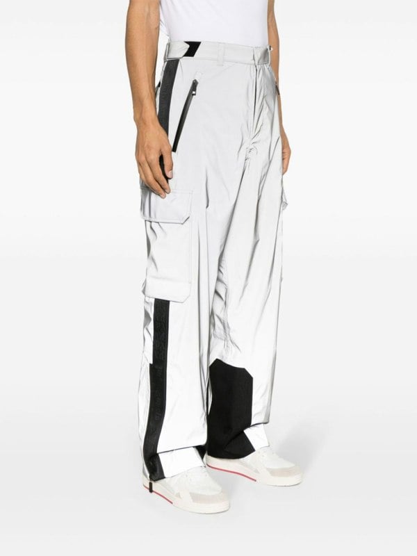 Palm Angels Reflective Ski Pants Silver / Black - Supplied FashionPALM ANGELS