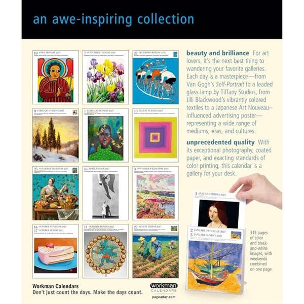 Art Gallery Desk Calendar 2027, Desk Calendars, Day To View, Art, Gift
