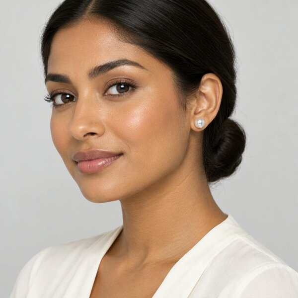 Cachet London Mac 10 White Pearl Earrings