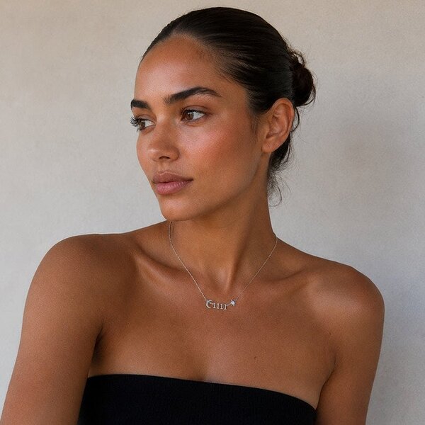 Luxe Tones Angel Luxe White Gold Plated 1111 Manifest Necklace