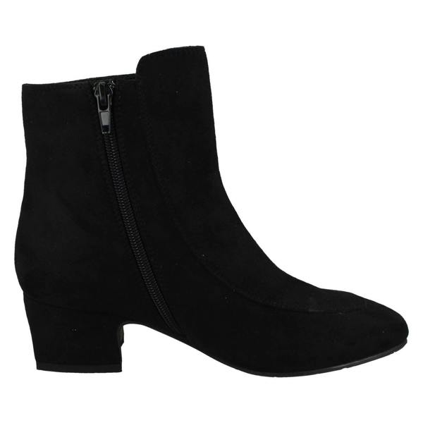 Spot On Ladies Spot On Mid Heel Ankle Boots F51095