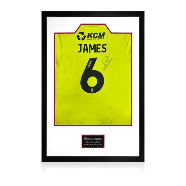 Reece James Match-Worn & Signed Rotherham United Shirt Premium Frame