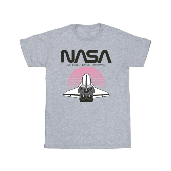 NASA Boys Space Shuttle Sunset T-Shirt - Sports Grey