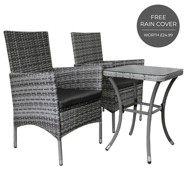 Jardi Rattan Bistro Set Grey