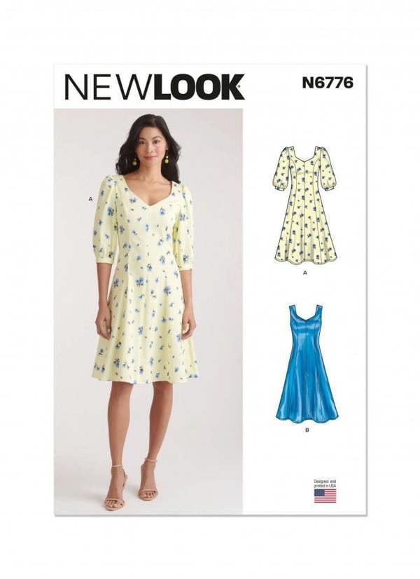 New Look Sewing Pattern 6776, Dresses for Women, A (10-12-14-16-18) - Intermediate