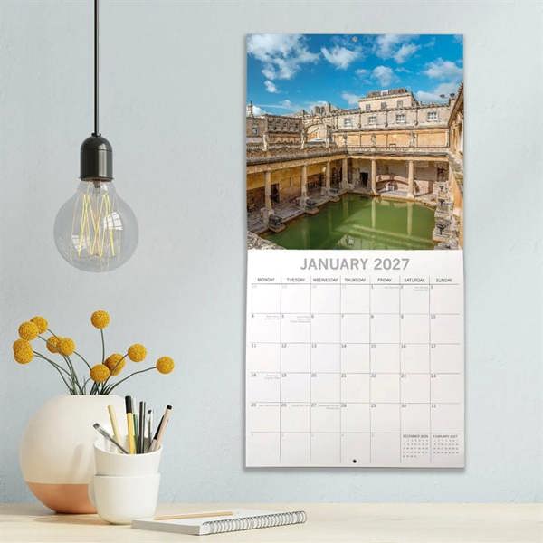 Bath Calendar 2027, Wall Calendars, Month To View, Travel, Gift
