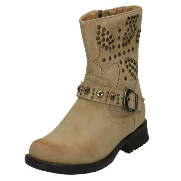 Spot On Girls Spot On Biker Style Studded Boots