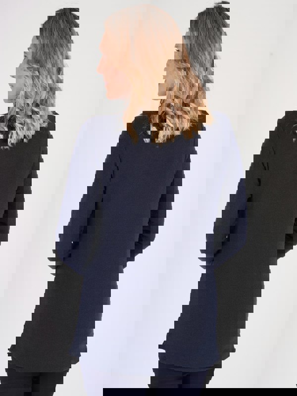 PennyPlain Roll Neck Long Sleeve Top - Navy