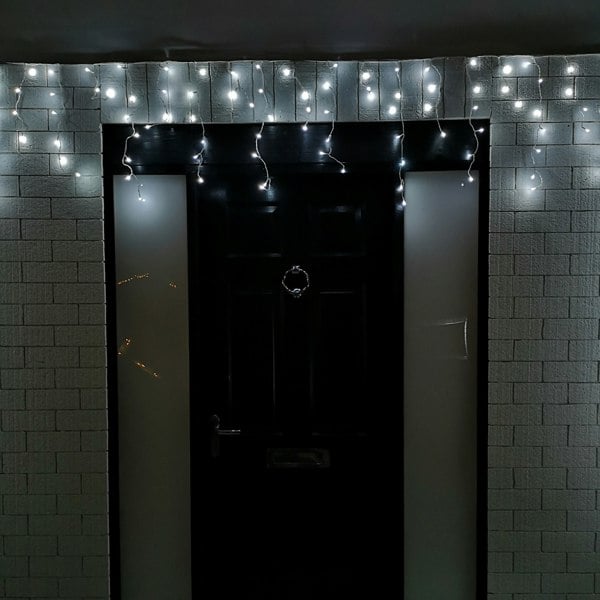 Samuel Alexander 25m 1000 White LED Frosted Icicle Indoor Outdoor Christmas Lights with Timer